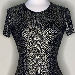 Metallic Snake Print Dress Size XS